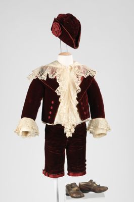 Burgundy Silk Velvet Child's Formal Suit Ensemble