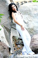 White Cotton Blend High-Waisted Bell Bottom Pants