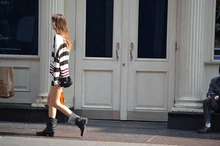 Black White Striped Cotton Jersey Oversized Tunic
