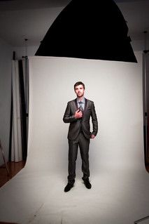 Charcoal Gray Wool Blend Structured Blazer