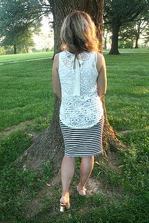 White Cotton Blend Fitted Tank Top