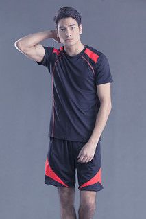Charcoal Gray Polyester Raglan Athletic Performance Shirt