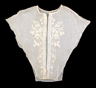 White Cotton Chemisette with Cape Sleeves