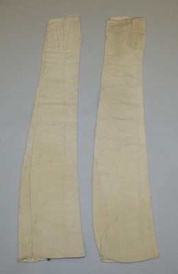Cream Cotton Long Fingerless Opera Mitts