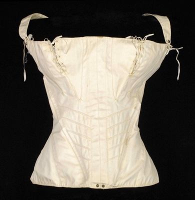 Cream Cotton Stays with Whalebone Boning