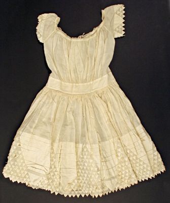 Cream Linen Fit and Flare Day Dress
