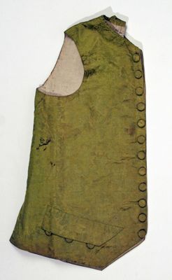 Olive Green Silk Gentleman's Waistcoat