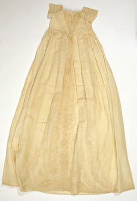 Cream Cotton Muslin A-Line Wrapper Robe