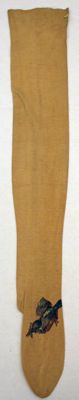 Tan Cotton Knee-High Stockings with Black Toe