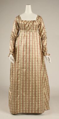 Cream Silk Empire Waist A-Line Dress