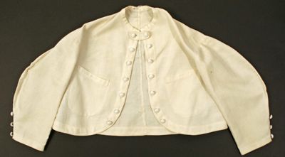 Cream Cotton Cropped Spencer Jacket