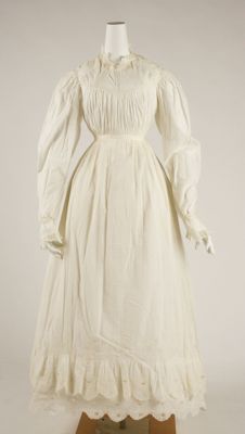 Cream Cotton Muslin Romantic Fit and Flare Dress