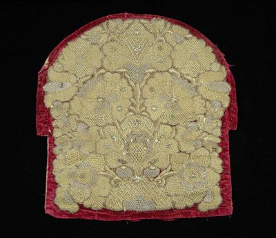 Gold Brocade Silk Ceremonial Kokoshnik Headdress