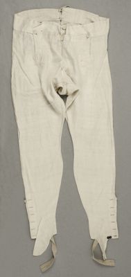 Cream Linen High-Waisted Drawstring Pantaloons