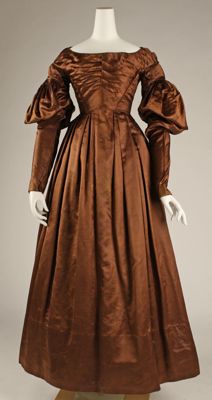 Bronze Silk Taffeta Fit and Flare Evening Gown