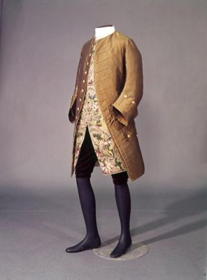 Yellow Silk Taffeta Waistcoat with Silver Brocade