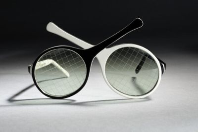 White Plastic Tennis Racket Novelty Sunglasses
