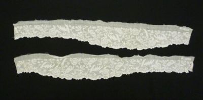 White Cotton Muslin Sleeve Ruffles with Whitework Embroidery