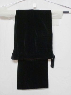 Black velvet trousers, Italy, ca. 1968