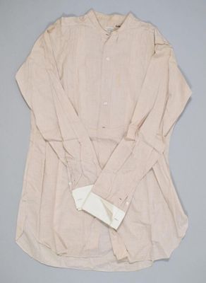 Beige Cotton Men's Dress Shirt