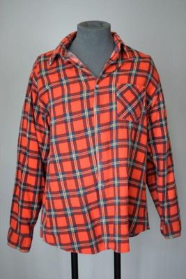 Red Black White Plaid Flannel Shirt