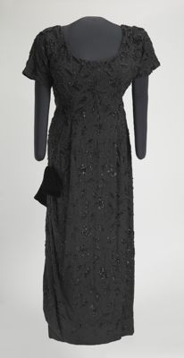 Black beaded dress designed by Zelda Wynn and worn by Ella Fitzgerald