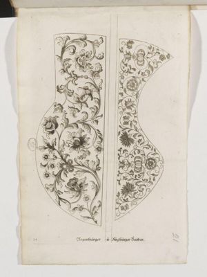 Sepia Brown Floral Embroidery Pattern Engraving