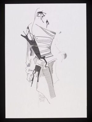 Black and White Geometric Avant-Garde Structured Jacket