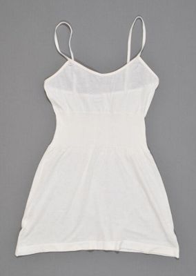 White Cotton Jersey Camisole Vest with Spaghetti Straps