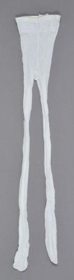 Pale Blue Nylon Tights with Reinforced Toe