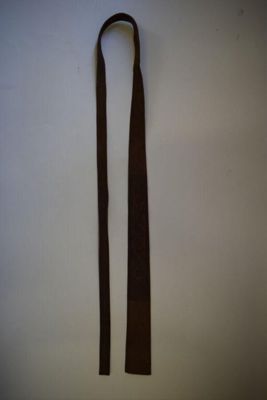 Brown Punched Suede Necktie