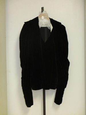 Black Velvet Evening Tunic with Nehru Collar