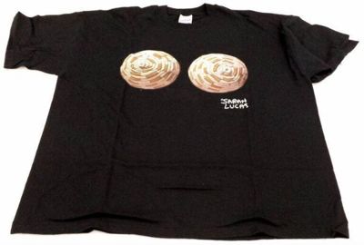 Black Cotton Graphic Novelty T-Shirt