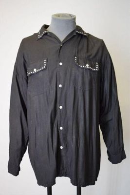 Shirt, cotton with embroidered detail, Great Britain, 1970s