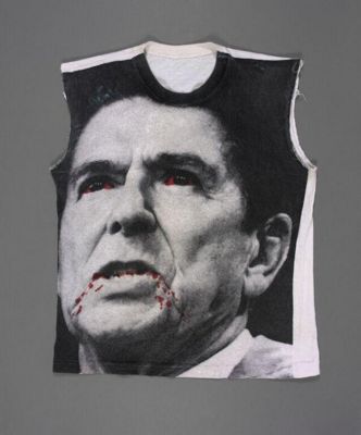 Printed cotton T-shirt, possibly made in USA or Great Britain, 1980s