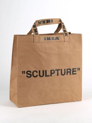Kraft Brown Paper Tote with Leopard Handles