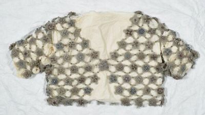 Knitted Wire Jacket with Glass Metal Beads