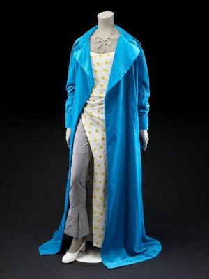 Bright Blue Oversized Synthetic Duster Coat