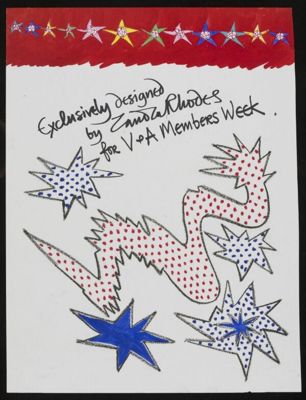 Red White Blue Star Motif Tote Bag Design