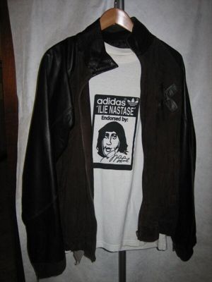 Black Synthetic Track Jacket Streetwear Ensemble
