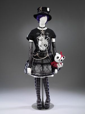 Black Printed Tulle Gothic Lolita Skirt