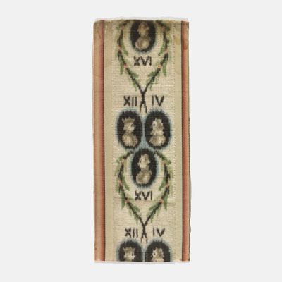 Cream Silk Velvet Fragment with Neoclassical Medallions