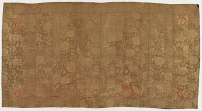 Golden Brown Silk Brocade Buddhist Monk Kesa