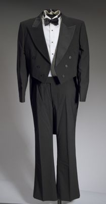 Black tail coat with white pocket handkerchief worn by Cab Calloway