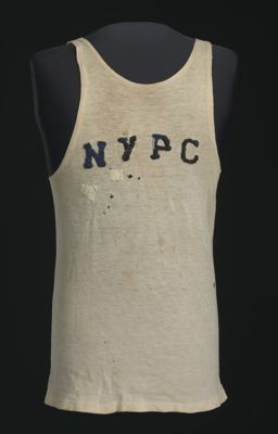 Racing shirt for the New York Pioneer Club worn by Ted Corbitt