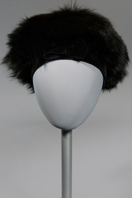 Black Open Crown Fur Hat