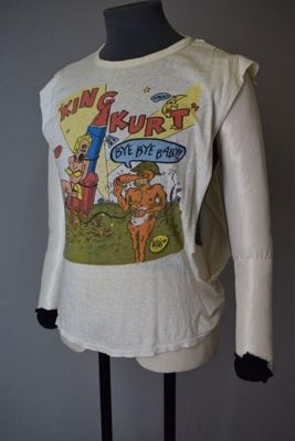 Printed cotton and customised T-shirt, Great Britain, 1986-7.