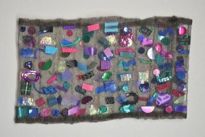 Neck cowl made of knitted nylon monofilament, designed by Susie Freeman, Great Britain, 1997.