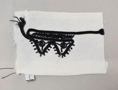 Eveline Gordon. Sample of couture embroidery worked for Worth London, mid-20th century
