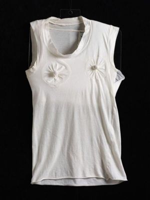 Sleeveless cotton T-shirt, designed by Malcolm McLaren and Vivienne Westwood, Great Britain, 1981.